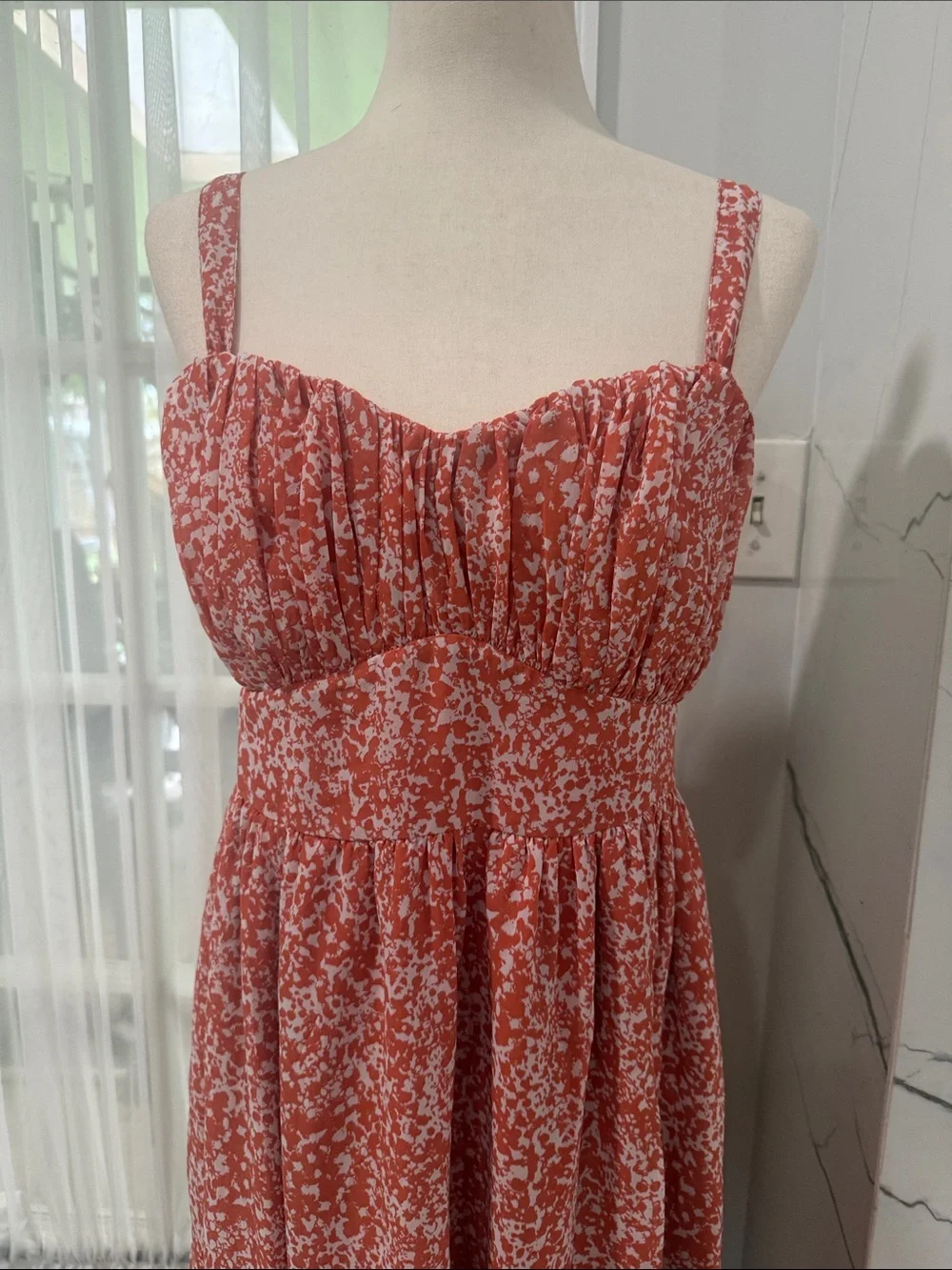 Abercrombie & Fitch Rust Floral Maxi Dress